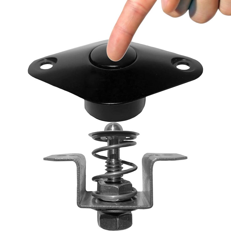 Push Button Latches Dzus Large Push Button Retro Quick Latch Release Black 1.375 - Image 1